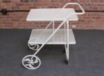 Mid-Century Modern Painted Metal Garden Tea/Bar Cart Trolley - Image 5