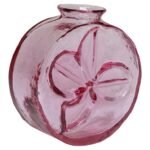 Vintage Blown Glass "Clover" Vase by Joel Myers for Blenko in Rosé