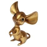 Vintage Gold Leaf Ceramic Mouse by Freeman McFarlin Potteries