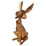 Vintage Gold Leaf Ceramic Fox by Freeman McFarlin Potteries