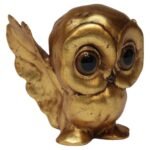 Vintage Gold Leaf Ceramic Owl by Freeman McFarlin Potteries