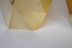 Pair of Vintage Faceted Geometric Solid Brass Table Lamps - Image 14