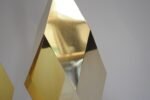 Pair of Vintage Faceted Geometric Solid Brass Table Lamps - Image 17