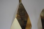 Pair of Vintage Faceted Geometric Solid Brass Table Lamps - Image 24