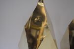 Pair of Vintage Faceted Geometric Solid Brass Table Lamps - Image 25