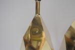 Pair of Vintage Faceted Geometric Solid Brass Table Lamps - Image 26