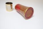 Vintage Italian Dyed Red Goatskin and Brass Cocktail Shaker by Aldo Tura - Image 6