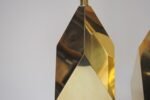 Pair of Vintage Faceted Geometric Solid Brass Table Lamps - Image 32