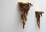 Pair of Italian Rococo-Style Rocaille Giltwood Wall Brackets - Image 4
