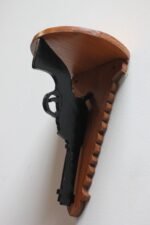 Pair of Hand-Carved and Painted Folk Art Pistol Wall Brackets / Corner Shelves - Image 12