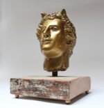 Vintage Sculpture / Bust of Mythological Deity "Pan" in Painted Plaster Cast - Image 2