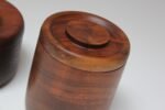 Set of Two Signed Scandinavian Modern Walnut Decorative Lidded Jars / Canisters - Image 13