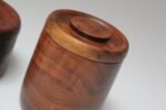 Set of Two Signed Scandinavian Modern Walnut Decorative Lidded Jars / Canisters - Image 14
