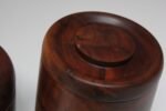 Set of Two Signed Scandinavian Modern Walnut Decorative Lidded Jars / Canisters - Image 15