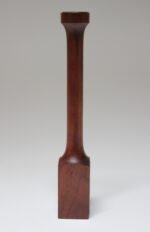 Tall Mid-Century Modern Sculpted Walnut and Enamel Candleholder by Ernest Sohn - Image 5