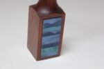 Tall Mid-Century Modern Sculpted Walnut and Enamel Candleholder by Ernest Sohn - Image 9