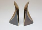 Pair of Ben Seibel for Jenfredware Sculptural Two Tone Brass Bookends - Image 7