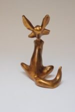 Vintage Gold Leaf Ceramic Fox by Freeman McFarlin Potteries - Image 6