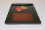 Large Mid-Century Black Resin and Maple "French Cheese" Serving Tray With Cutting Board by Couroc - Image 5