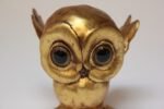 Vintage Gold Leaf Ceramic Owl by Freeman McFarlin Potteries - Image 3