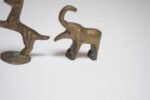 Set of Six Vintage Miniature Patinated Brass Animal Figurines / Pipe Tampers - Image 13