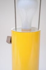 Mid-Century Yellow Cylindrical Lantern Table Lamp with Three-Way Walnut Switch - Image 14