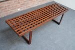 Danish Modern Rosewood Lattice Bench / Coffee Table by Peter Løvig Nielsen - Image 6