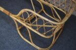 Italian Modernist Tito Agnoli-Style Rattan and Bamboo Sleigh Daybed / Single Bed - Image 10
