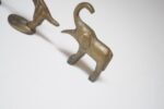 Set of Six Vintage Miniature Patinated Brass Animal Figurines / Pipe Tampers - Image 14