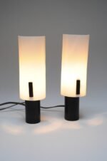 Pair of Vintage Italian Acrylic and Metal Wall Scones/Table Lamps by Stilux - Image 4