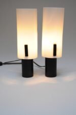 Pair of Vintage Italian Acrylic and Metal Wall Scones/Table Lamps by Stilux - Image 5