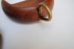 Vintage Italian "Fish" Crumb Brush and Pan in Teak and Brass - Image 23