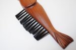 Vintage Italian "Fish" Crumb Brush and Pan in Teak and Brass - Image 17