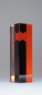 Italian Modern Orange and Black Lucite Soliflore / Bud Vase after Luigi Massoni - Image 16