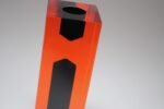 Italian Modern Orange and Black Lucite Soliflore / Bud Vase after Luigi Massoni - Image 17