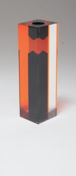 Italian Modern Orange and Black Lucite Soliflore / Bud Vase after Luigi Massoni - Image 20