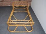 Italian Modernist Tito Agnoli-Style Rattan and Bamboo Sleigh Daybed / Single Bed - Image 7