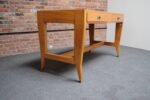 Vintage Italian Walnut, Beech and Brass Writing Table Desk by Gio Ponti for BNL - Image 3