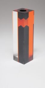 Italian Modern Orange and Black Lucite Soliflore / Bud Vase after Luigi Massoni - Image 19