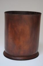 Vintage Italian Brown Leather Wastebasket - Image 16
