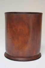 Vintage Italian Brown Leather Wastebasket - Image 9