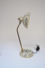 Vintage Italian Folk Art Adjustable Gooseneck Table Lamp in the Style of Fornasetti - Image 7