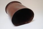 Vintage Italian Brown Leather Wastebasket - Image 12