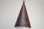 Oversized Italian Modernist Table Lamp in Patinated Copper, Bronze and Glass - Image 11
