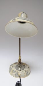 Vintage Italian Folk Art Adjustable Gooseneck Table Lamp in the Style of Fornasetti - Image 5