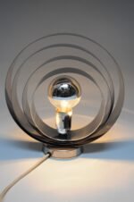 Vintage Italian Chrome Concentric Circle Armillary Table Lamp or Wall Sconce - Image 3