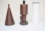Oversized Italian Modernist Table Lamp in Patinated Copper, Bronze and Glass - Image 7