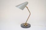 Italian Modern Brass, Metal, and Black Marble Table Lamp by Luci Milano - Image 4