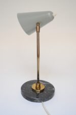 Italian Modern Brass, Metal, and Black Marble Table Lamp by Luci Milano - Image 12