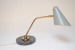 Italian Modern Brass, Metal, and Black Marble Table Lamp by Luci Milano - Image 10